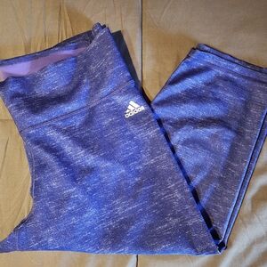Adidas Blue Leggings Stretchy Athletic Wear